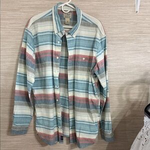 L. L. Bean Chambray Button Down Long Sleeve Men's size L-Tall